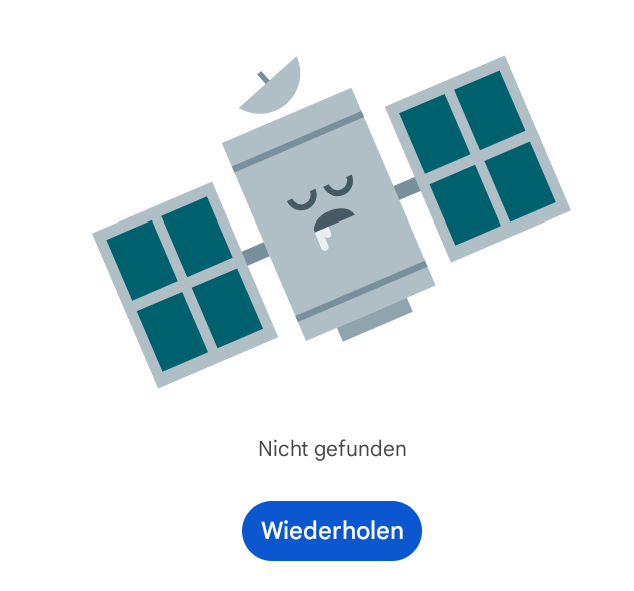 Google Play: Nicht gefunden — Wiederholen